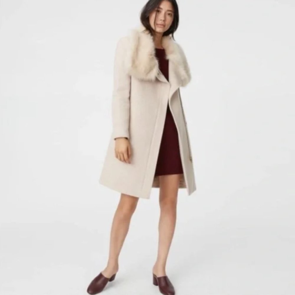 Club Monaco 80% wool coat - light pink / cream
